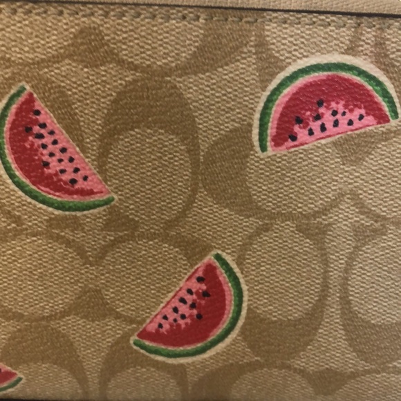 Coach #3140 Wristlet Wallet Watermelon Print - Picture 10 of 11